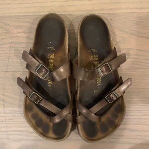 Birkenstock’s lightly worn